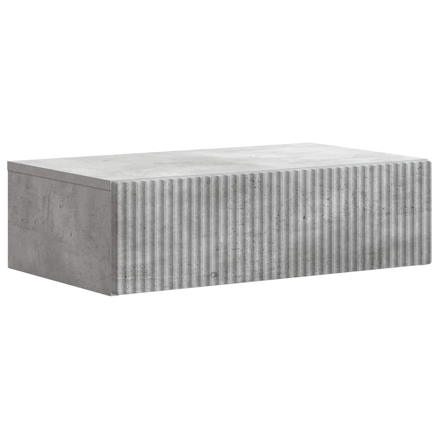 Table d'appoint murale Gris béton 59 x 34,5 x 17 cm - 2
