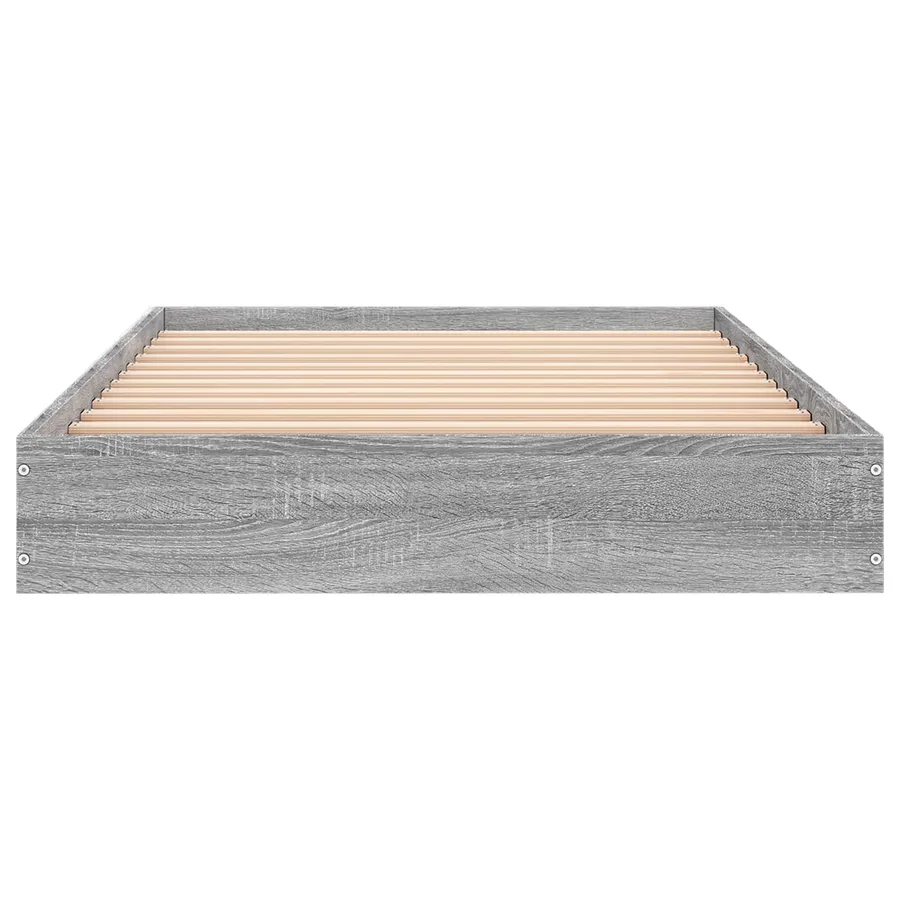 Cadre de lit au sol Sonoma gris 80 x 200 cm Bois d'ingénierie - 4