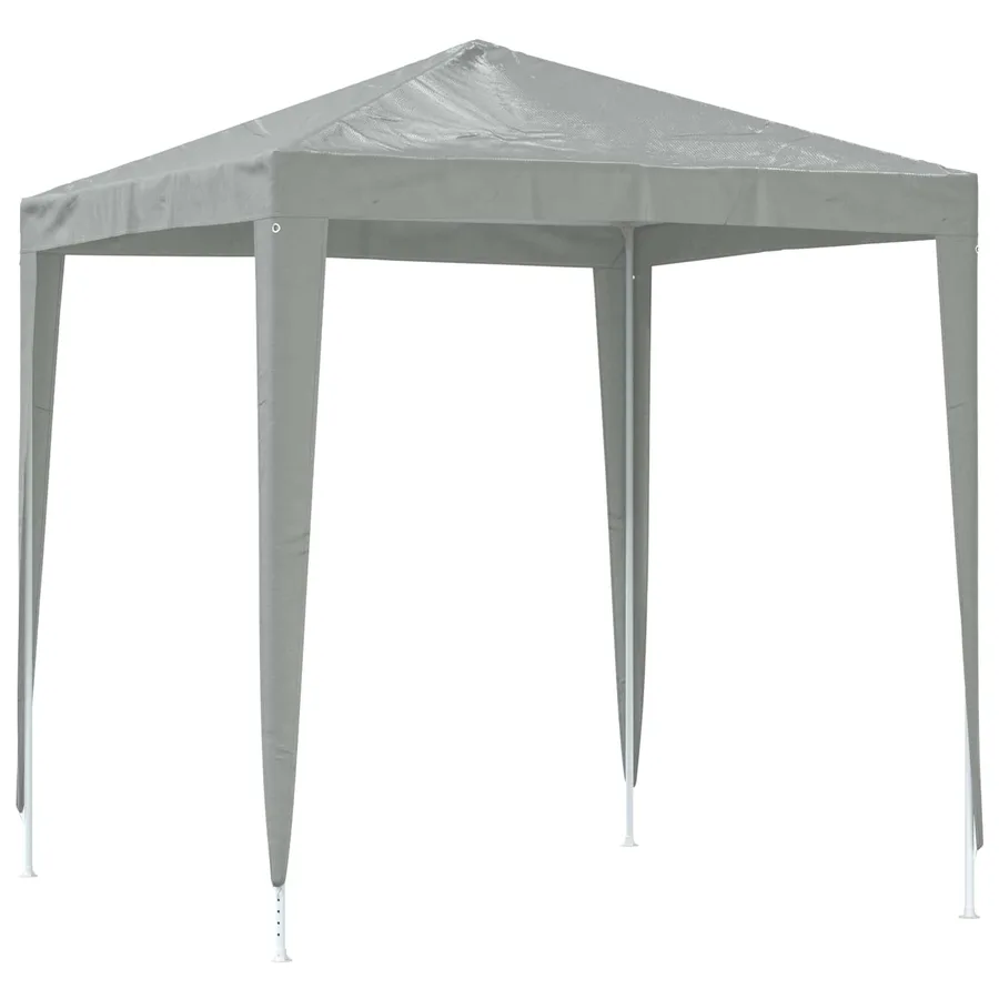 Tente de fête 200 x 200 x 240 cm Gris clair PE et acier - 5