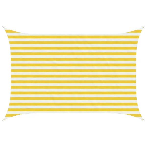 Voile d'ombre Jaune et blanc 2 x 2,5 m HDPE