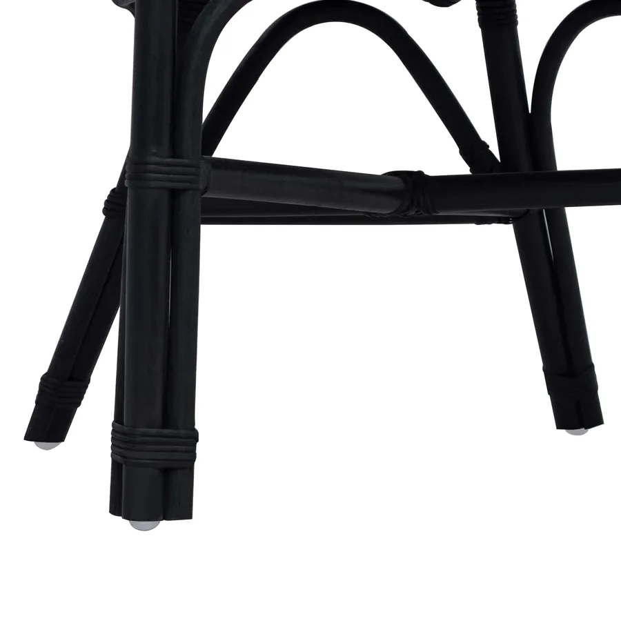 Chaise empilable Noir 60 x 60 x 81 cm Rotin - 8