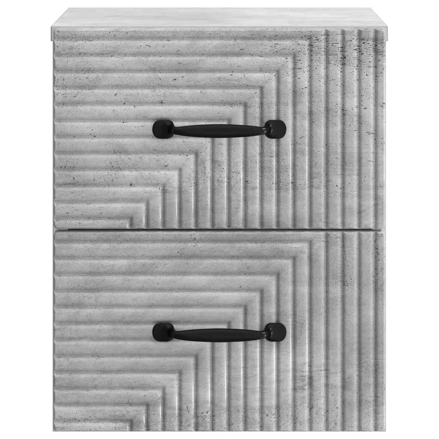 Cabinet de chevet mural 2 pcs Gris béton 34,5 x 33 x 40 cm - 7