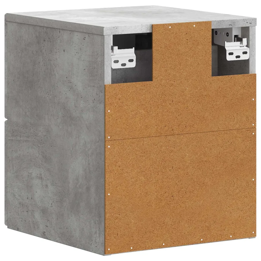 Cabinet de chevet mural 2 pcs Gris béton 34,5 x 33 x 40 cm - 9