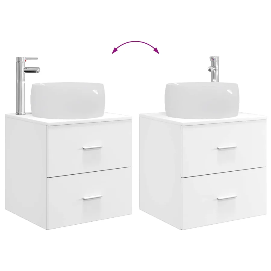 Ensemble de mobilier de salle de bain 4 pcs Blanc - 13