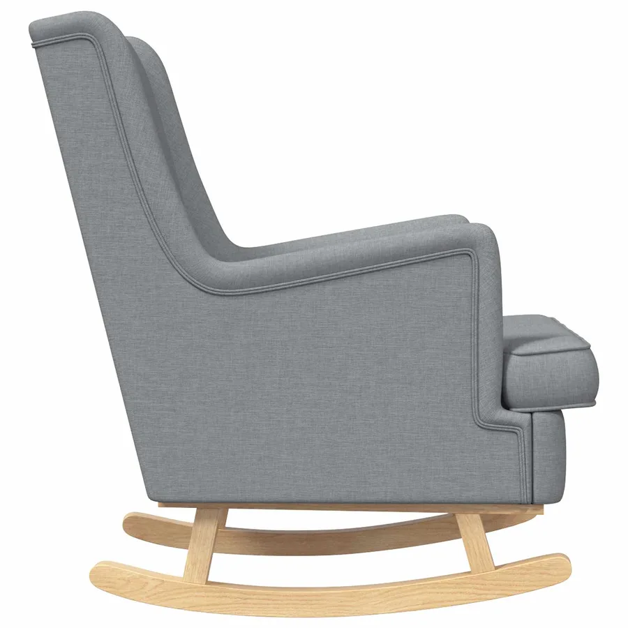 Chaise à bascule Gris clair 62 x 80 x 85 cm tissu - 5
