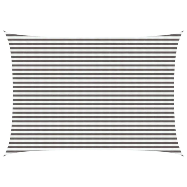 Voile d'ombre Gris clair et blanc 3,5 x 4,5 m HDPE