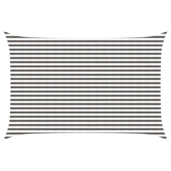 Voile d'ombre Gris clair et blanc 3 x 4 m HDPE