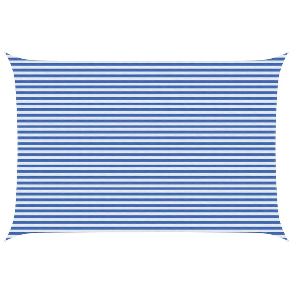 Voile d'ombre Bleu et Blanc 4 x 5 m HDPE