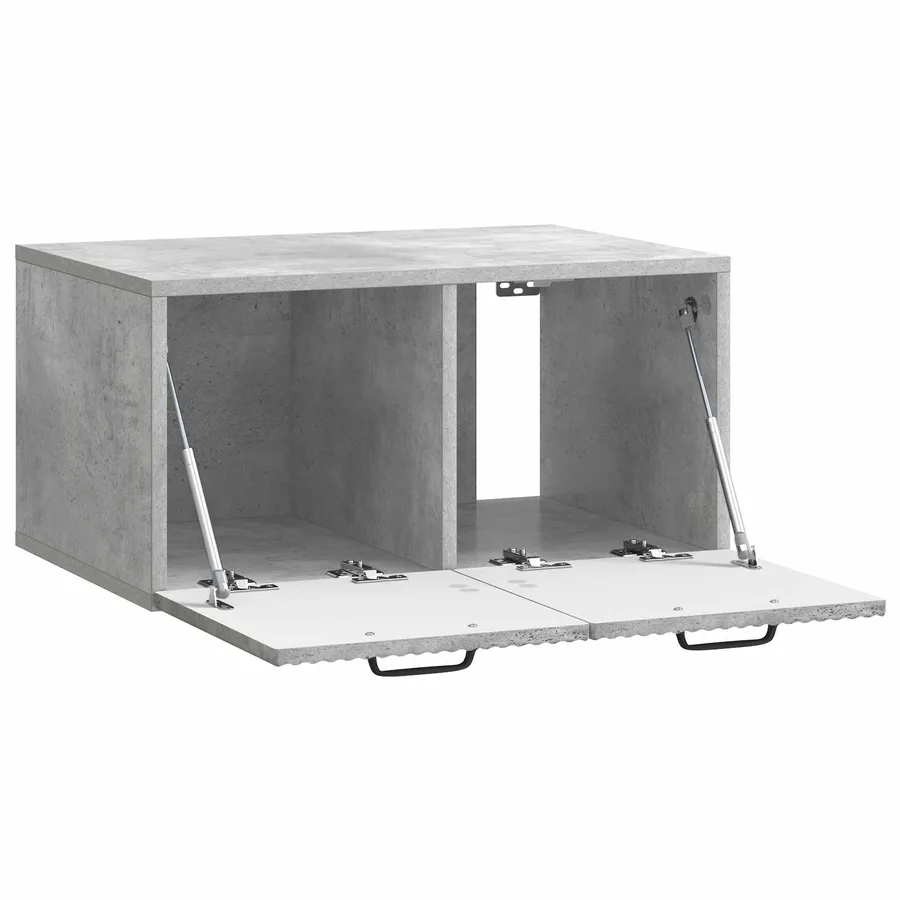 Meuble TV mural Gris béton 59,5 x 41 x 30 cm Bois d'ingénierie - 5
