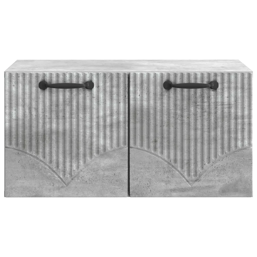 Meuble TV mural Gris béton 59,5 x 41 x 30 cm Bois d'ingénierie - 6