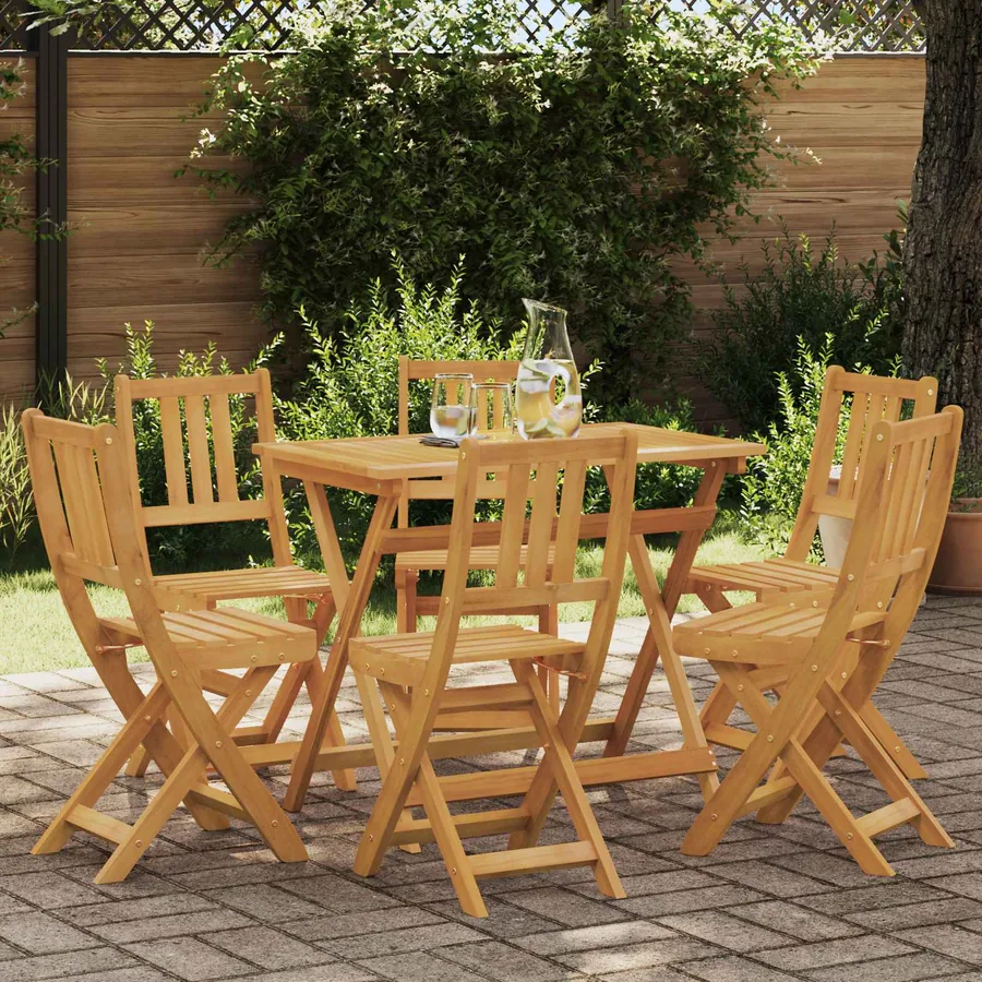 Chaises de bistrot d'extérieur 6 pcs Naturel