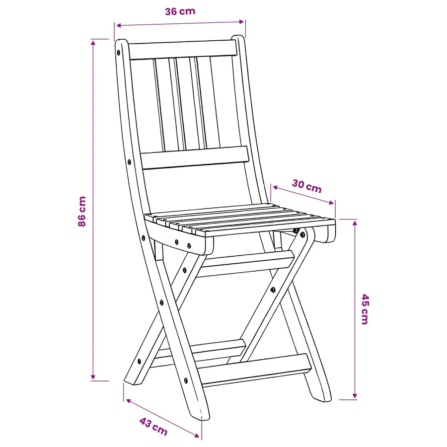 Chaises de bistrot d'extérieur 6 pcs Naturel - 11