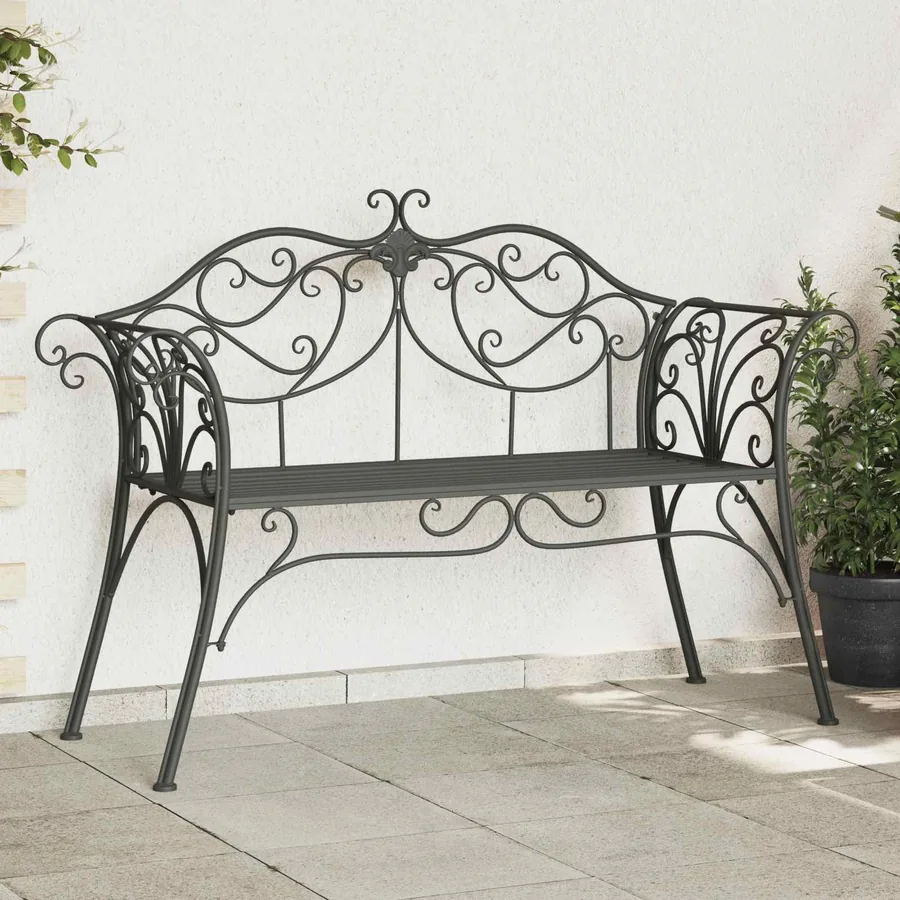Banc de jardin 2-Nombre de places 130 x 47 x 90 cm Acier