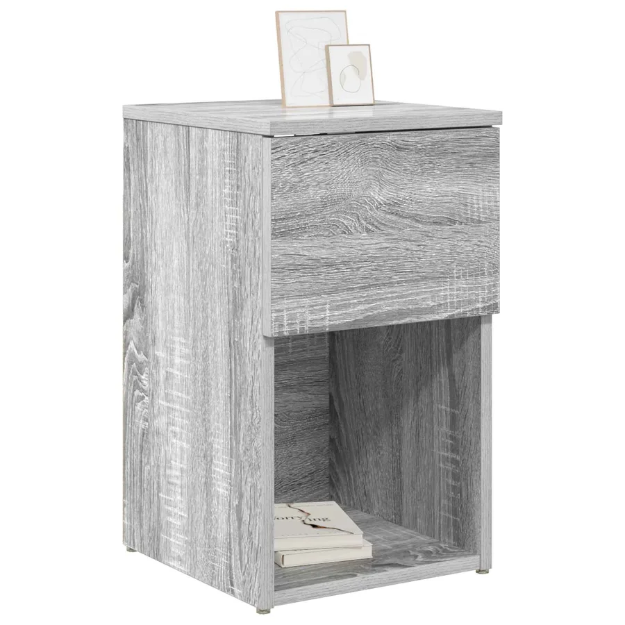 Armoire de lit Sonoma gris 29 x 31,5 x 49 cm Bois d'ingénierie - 3