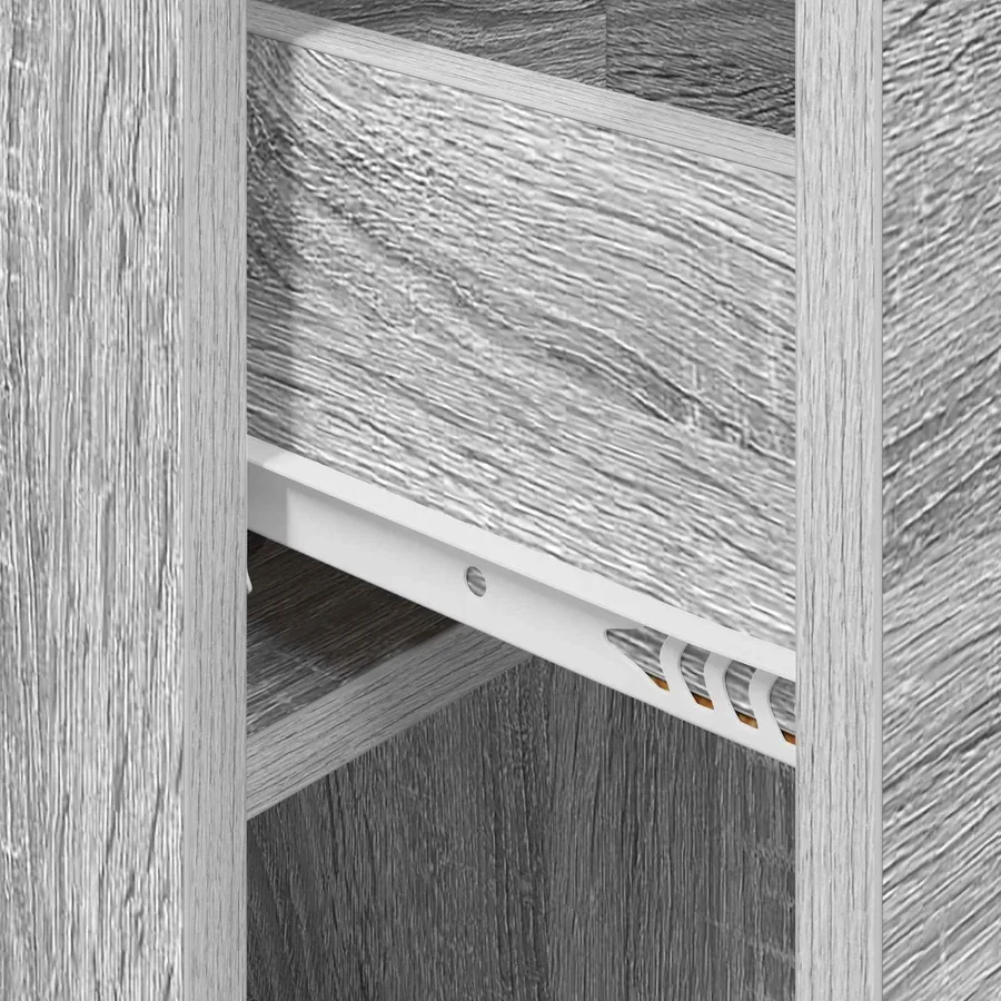 Armoire de lit Sonoma gris 29 x 31,5 x 49 cm Bois d'ingénierie - 8