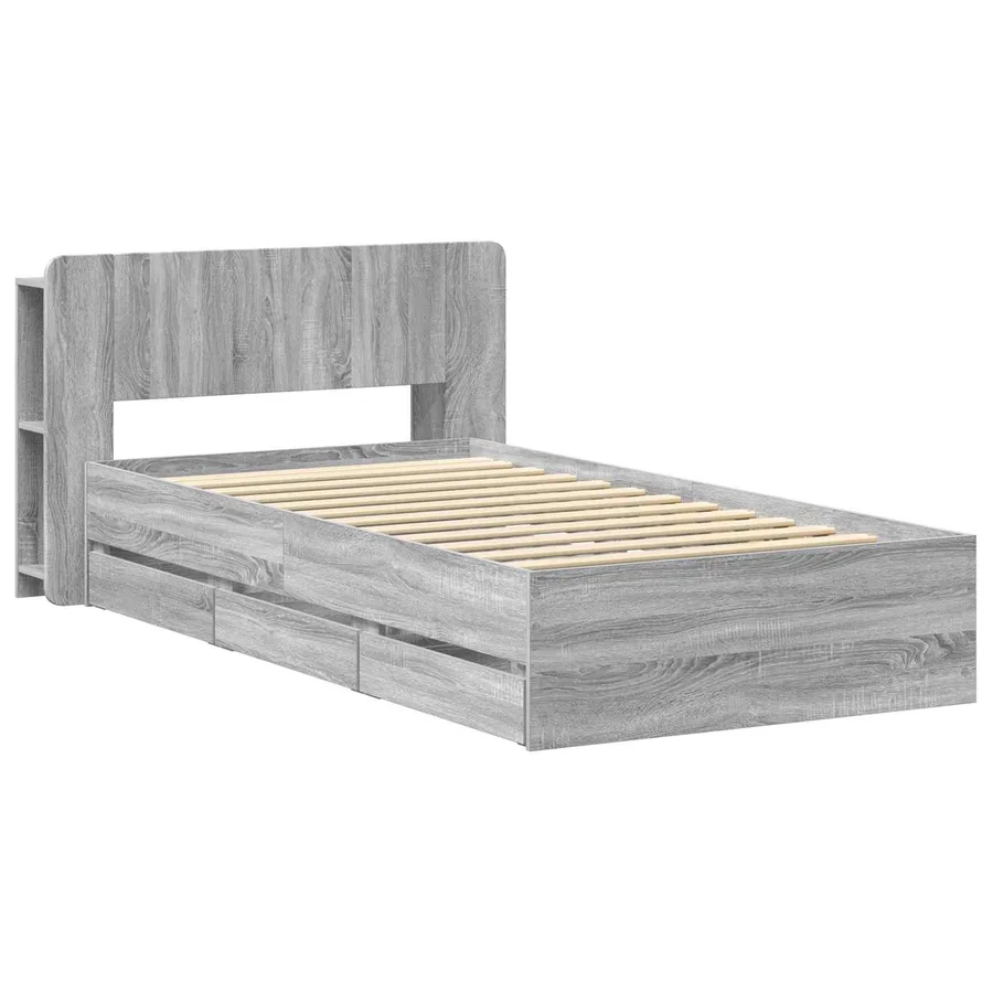 Cadre de lit avec rangement Sonoma gris 80 x 200 cm - 3