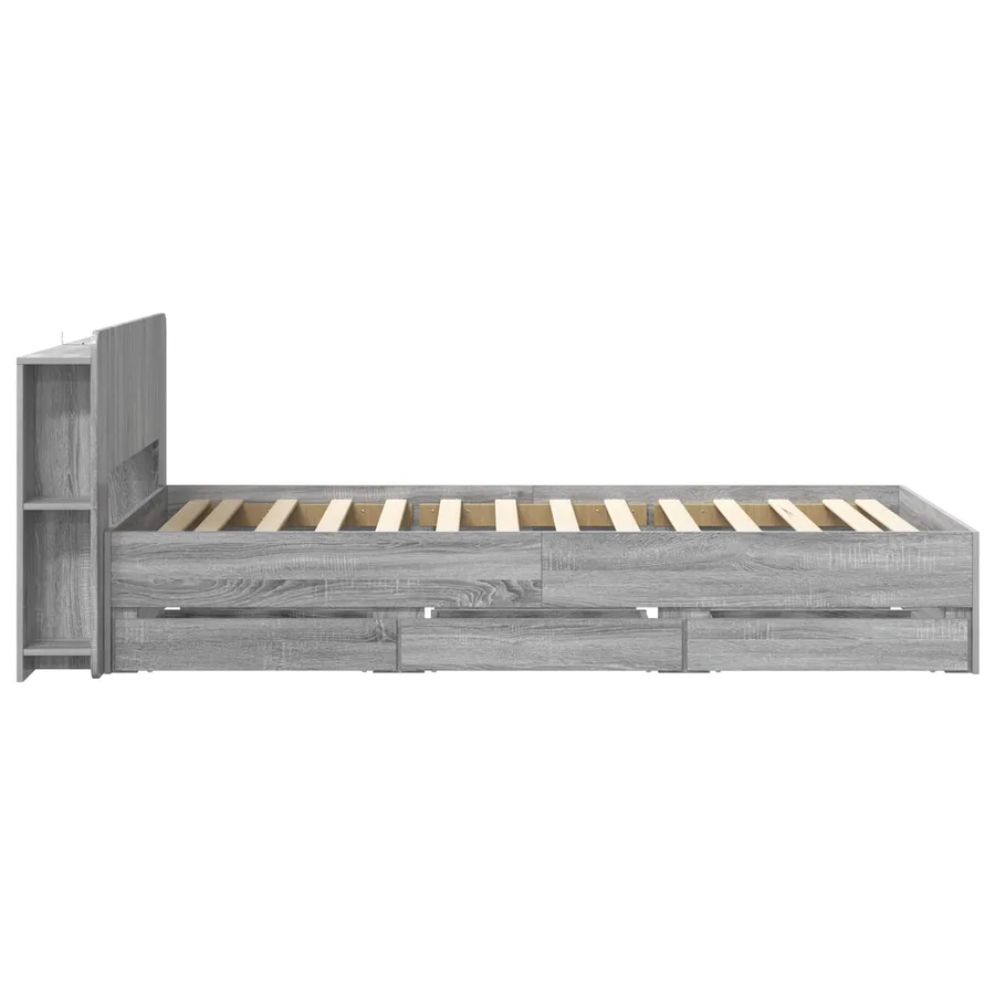Cadre de lit avec rangement Sonoma gris 80 x 200 cm - 5
