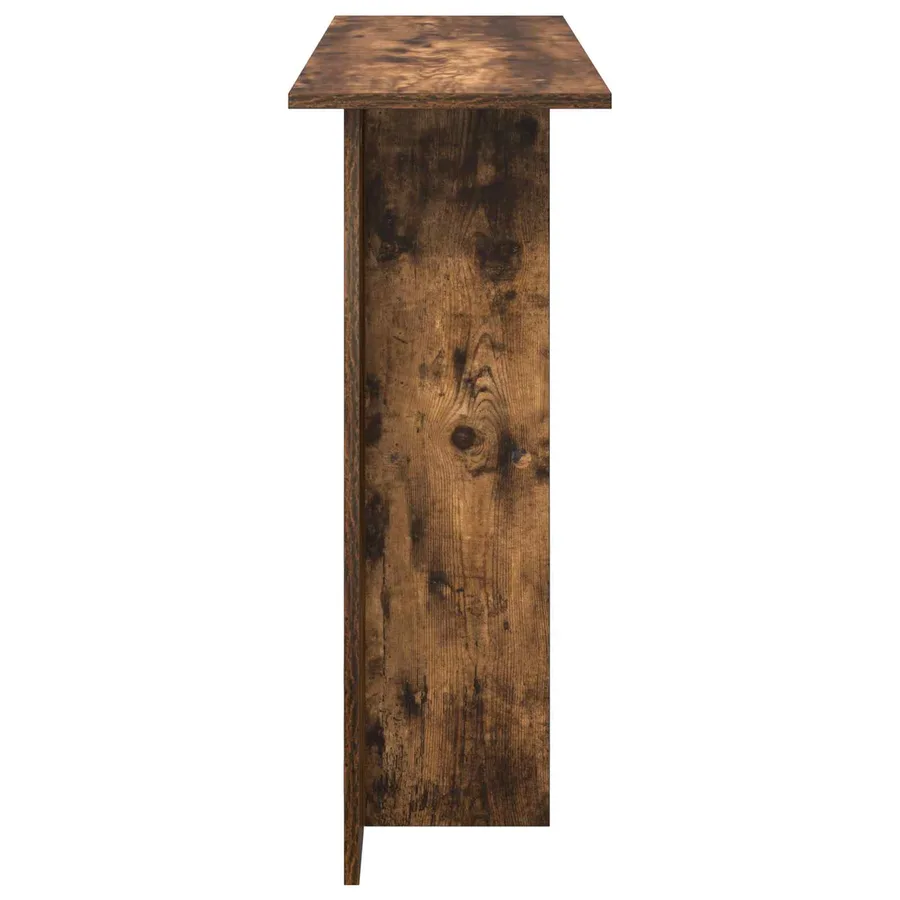 Table console Chêne fumé 100 x 30 x 75 cm Bois d'ingénierie - 6