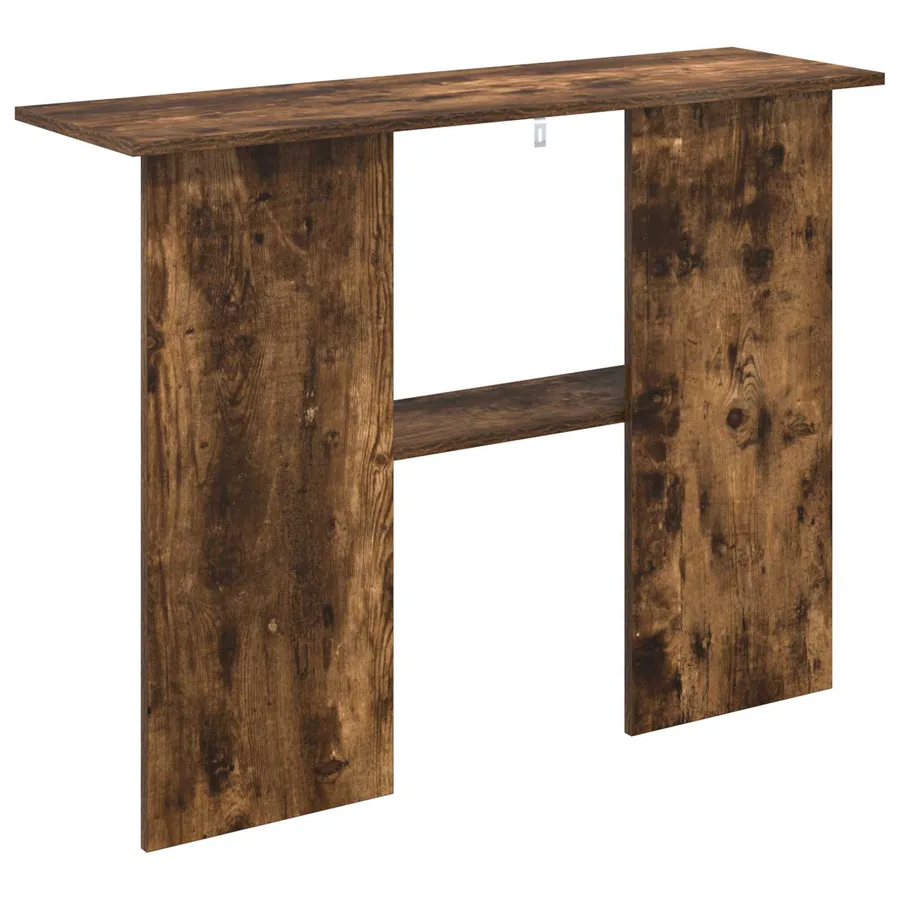 Table console Chêne fumé 100 x 30 x 75 cm Bois d'ingénierie - 7