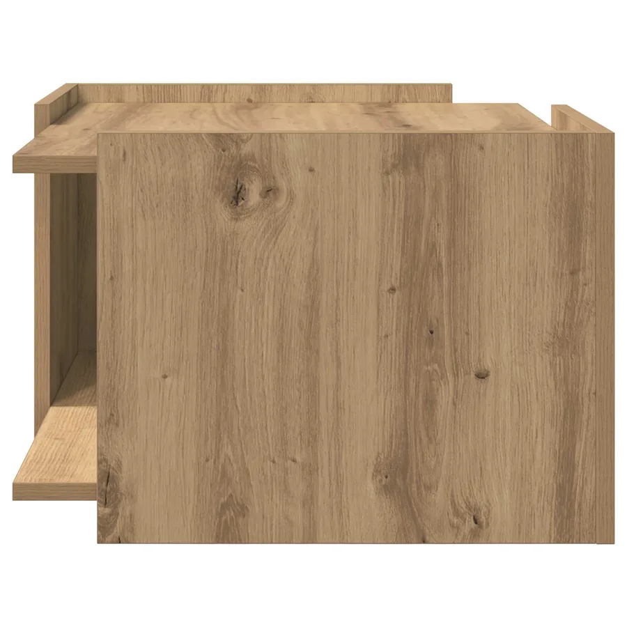 Table basse Chêne artisanal 50,5 x 50 x 33 cm Bois d'ingénierie - 6