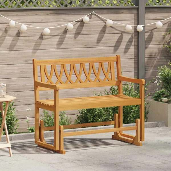 Banc à bascule de jardin Naturel 110 x 59 x 97 cm