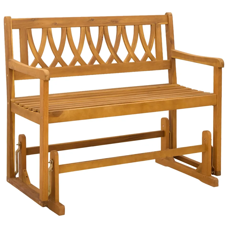 Banc à bascule de jardin Naturel 110 x 59 x 97 cm - 2