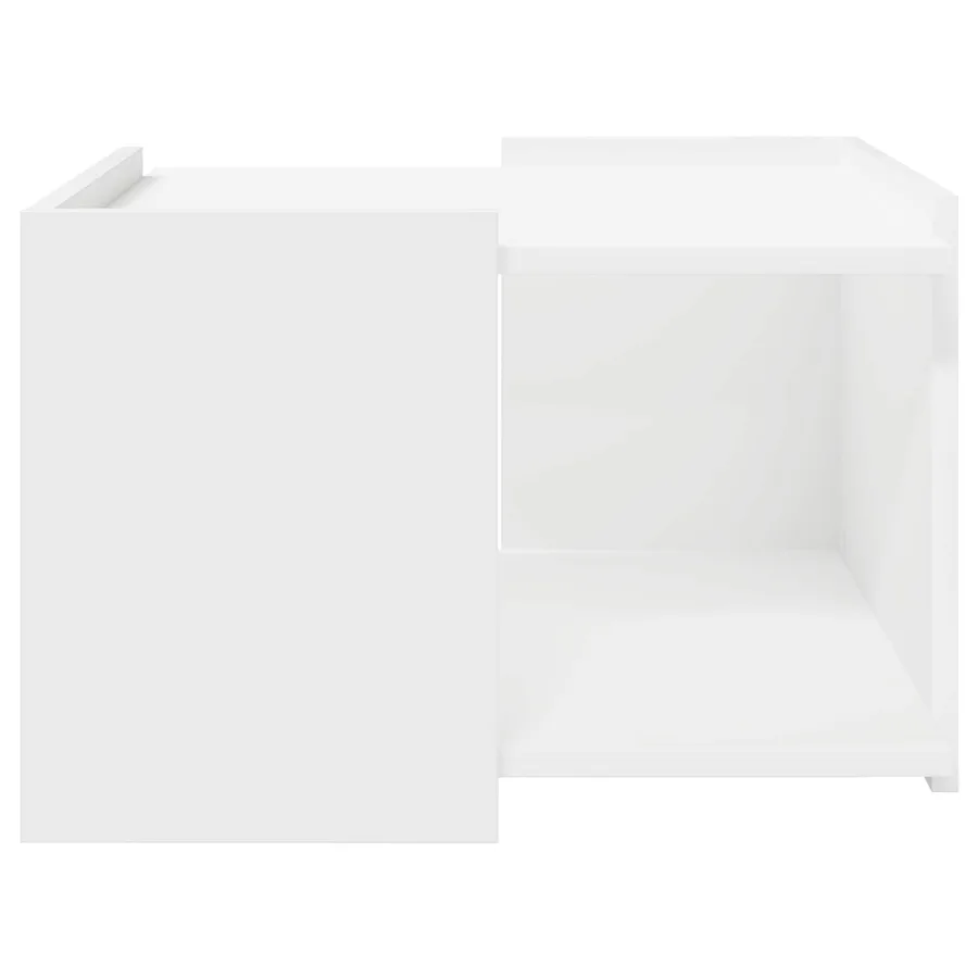Table basse Blanc 50,5 x 50 x 33 cm Bois d'ingénierie - 5