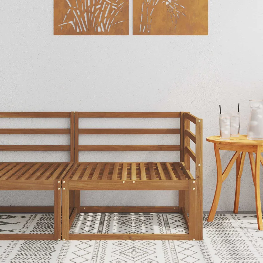 Canapé d'angle extérieur Naturel 83 x 83 x 73 cm