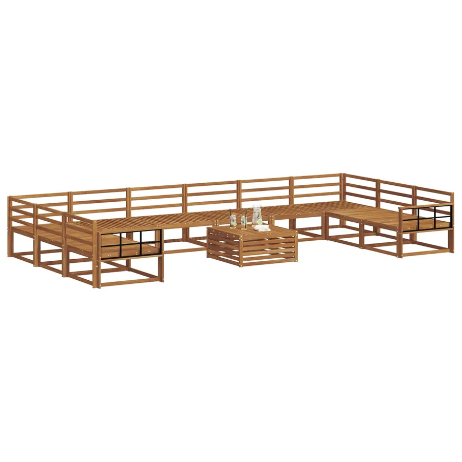 Ensemble de canapés d'extérieur 11 pcs Naturel - 3