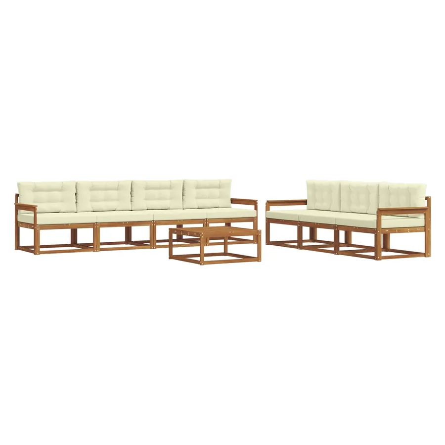 Ensemble de canapés d'extérieur 8 pcs Naturel et Crème - 2