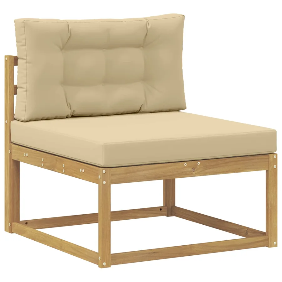 Sofa de milieu extérieur Polyester Blanc - 2