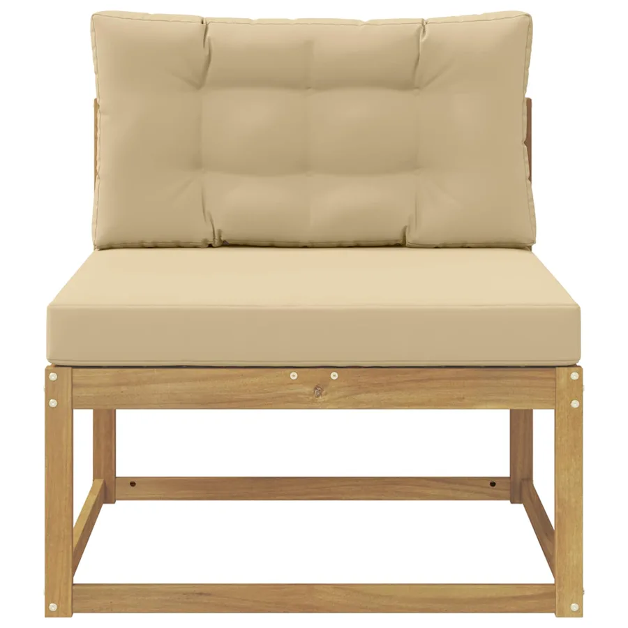 Sofa de milieu extérieur Polyester Blanc - 3