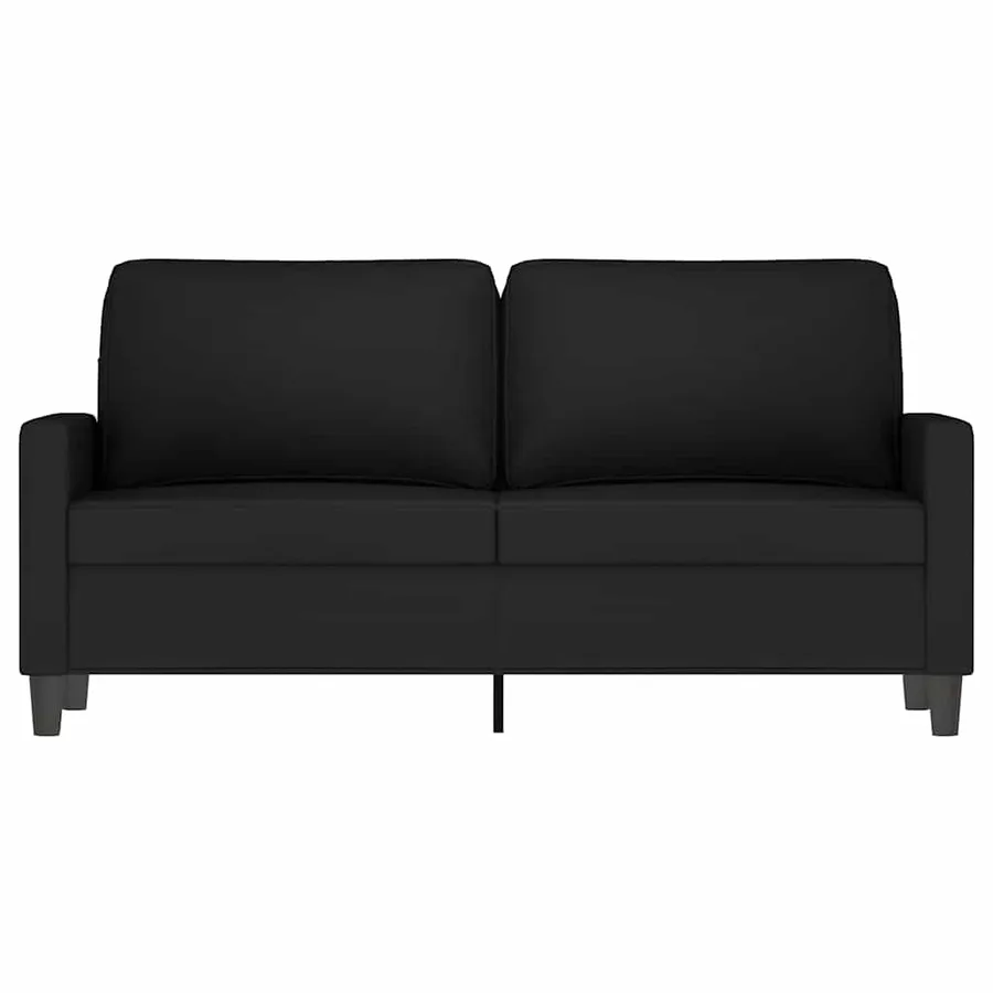 Canapé à 2 places Noir 140 cm Velours - 3