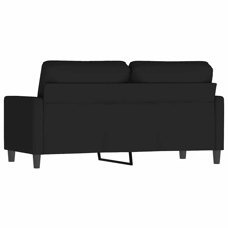 Canapé à 2 places Noir 140 cm Velours - 5