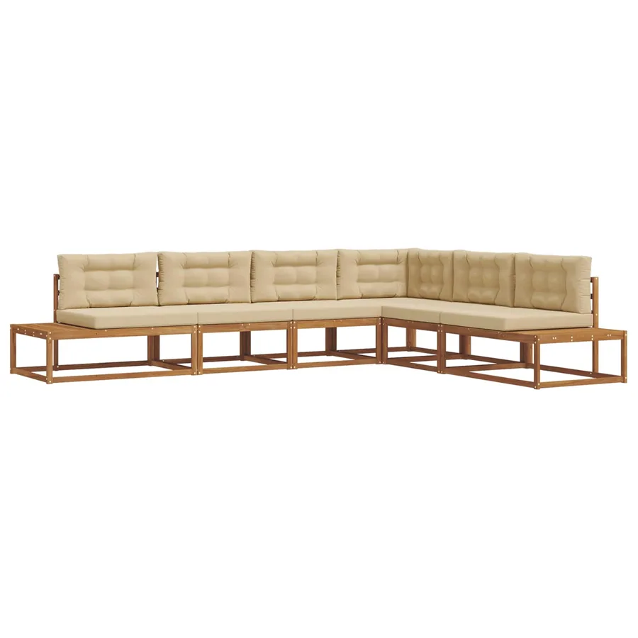 Ensemble de canapés d'extérieur Naturel et Beige - 2