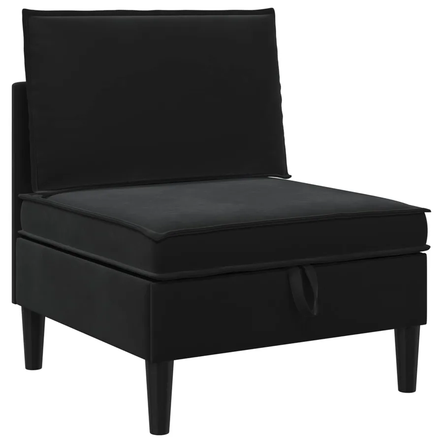 Ensemble de meubles pour le salon 4 pcs Noir Velours - 5