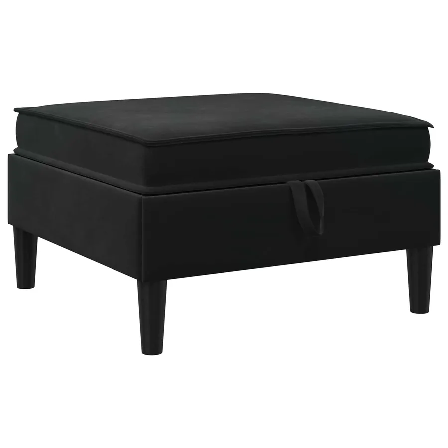 Ensemble de meubles pour le salon 6 pcs Noir Velours - 6