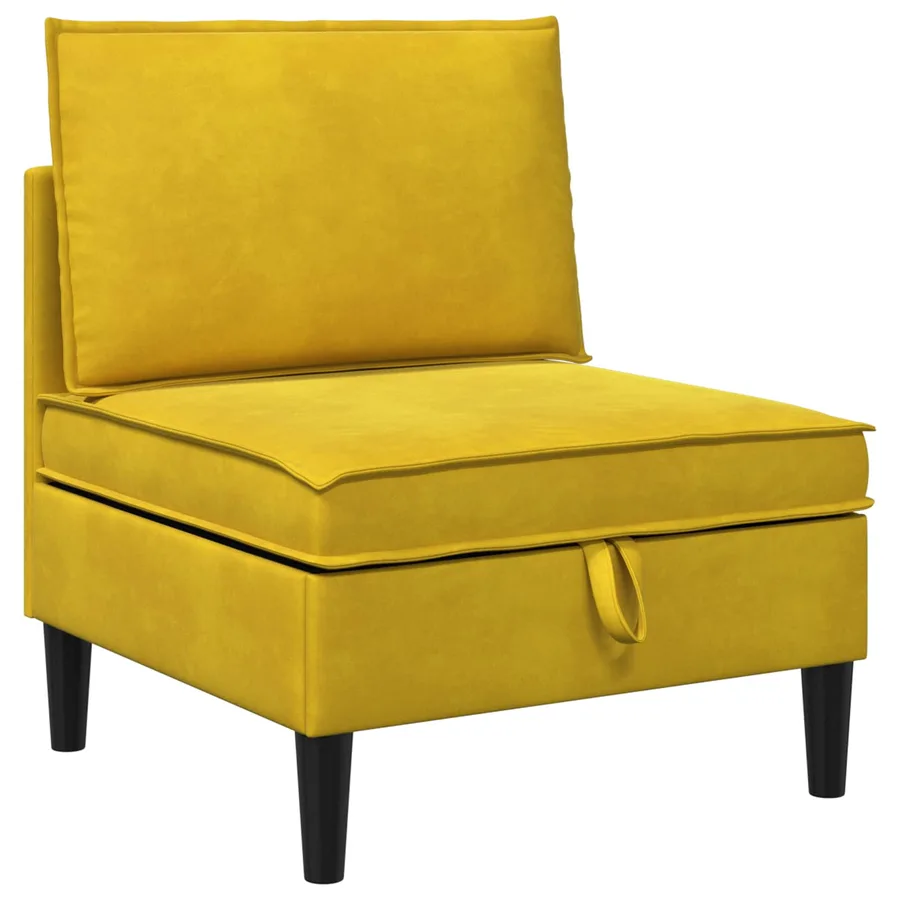Ensemble de meubles pour le salon 4 pcs Jaune Velours - 5