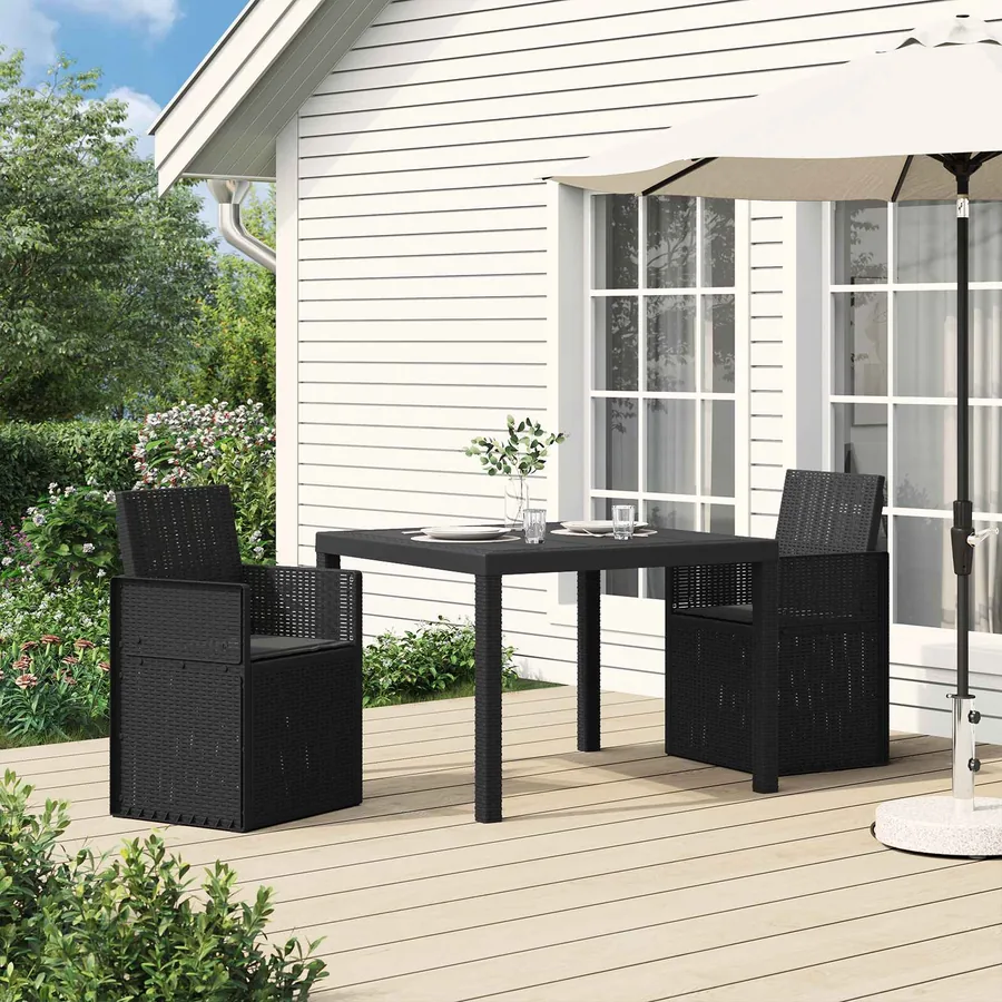Chaises de jardin salle à manger 2 pcs Anthracite PP