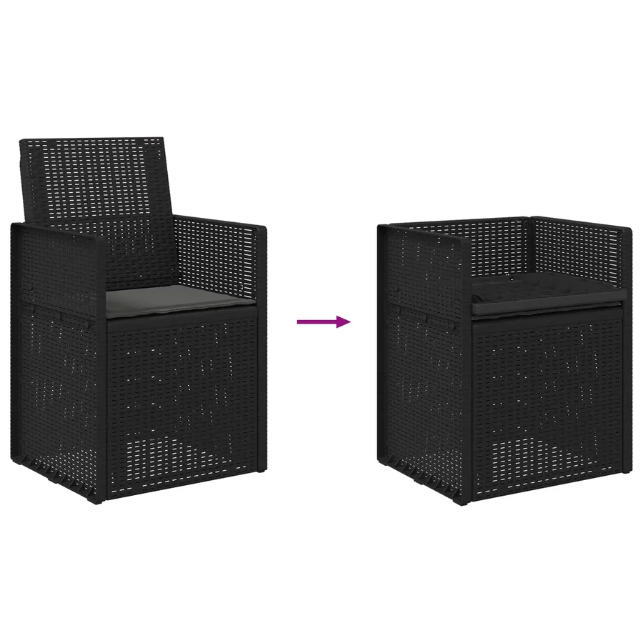 Chaises de jardin salle à manger 2 pcs Anthracite PP - 9