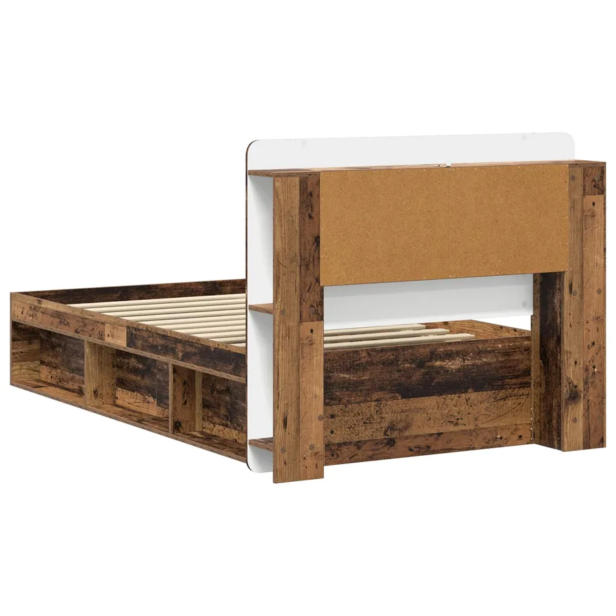 Cadre de lit avec rangement Bois ancien 90 x 200 cm - 5