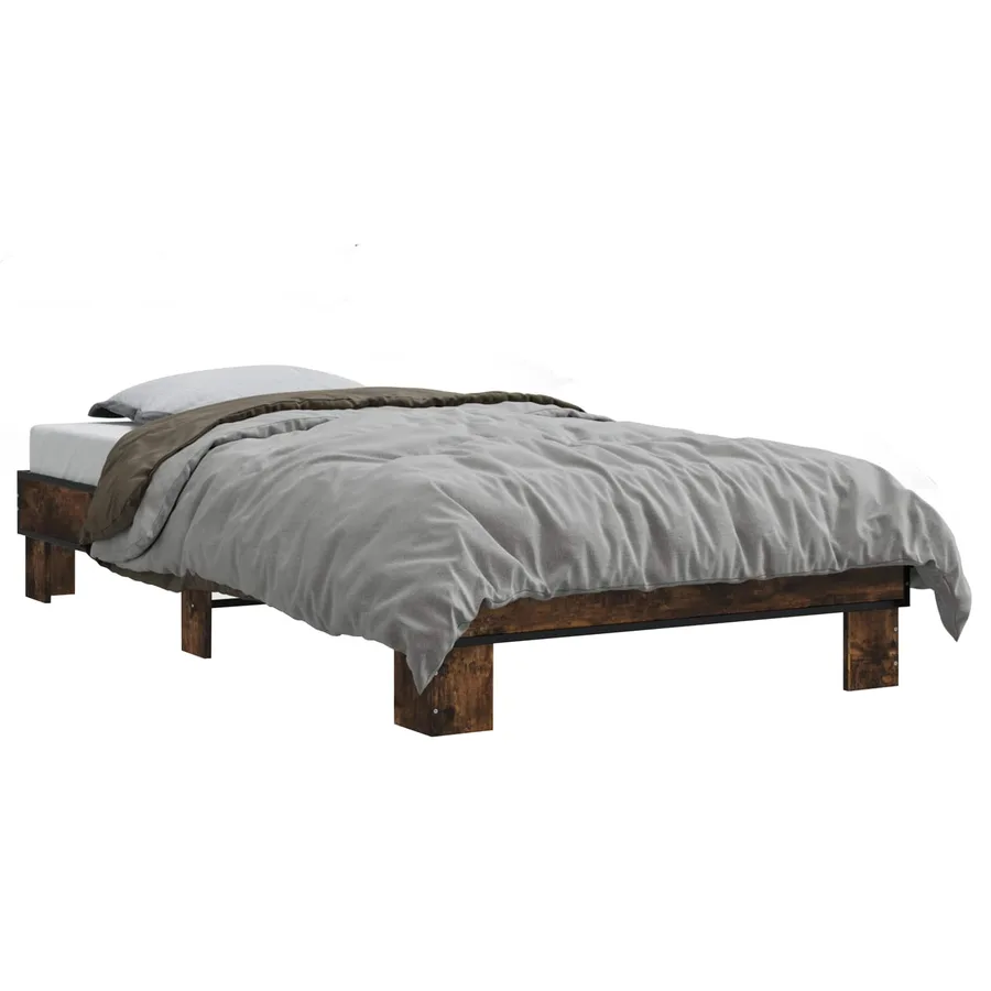 Cadre de lit Chêne fumé 80 x 200 cm Bois d'ingénierie - 2