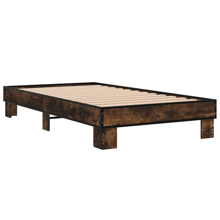 Cadre de lit Chêne fumé 80 x 200 cm Bois d'ingénierie - 3