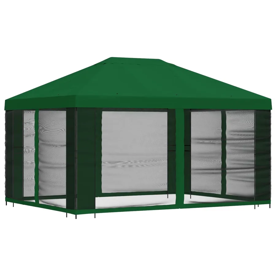 Abri de jardin avec parois 4 × 3 m Vert Polyester et Acier - 3