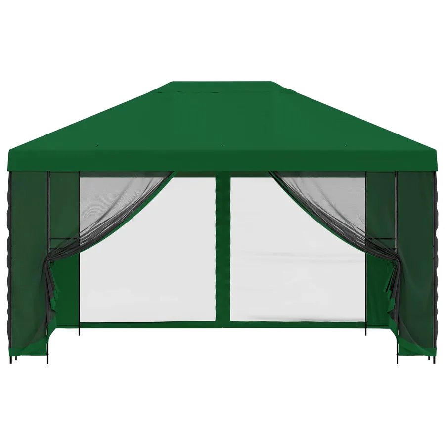 Abri de jardin avec parois 4 × 3 m Vert Polyester et Acier - 5
