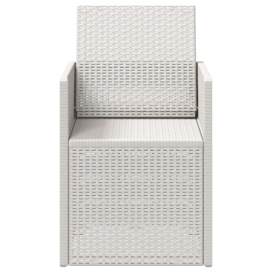 Chaises de jardin salle à manger 2 pcs Blanc PP - 5