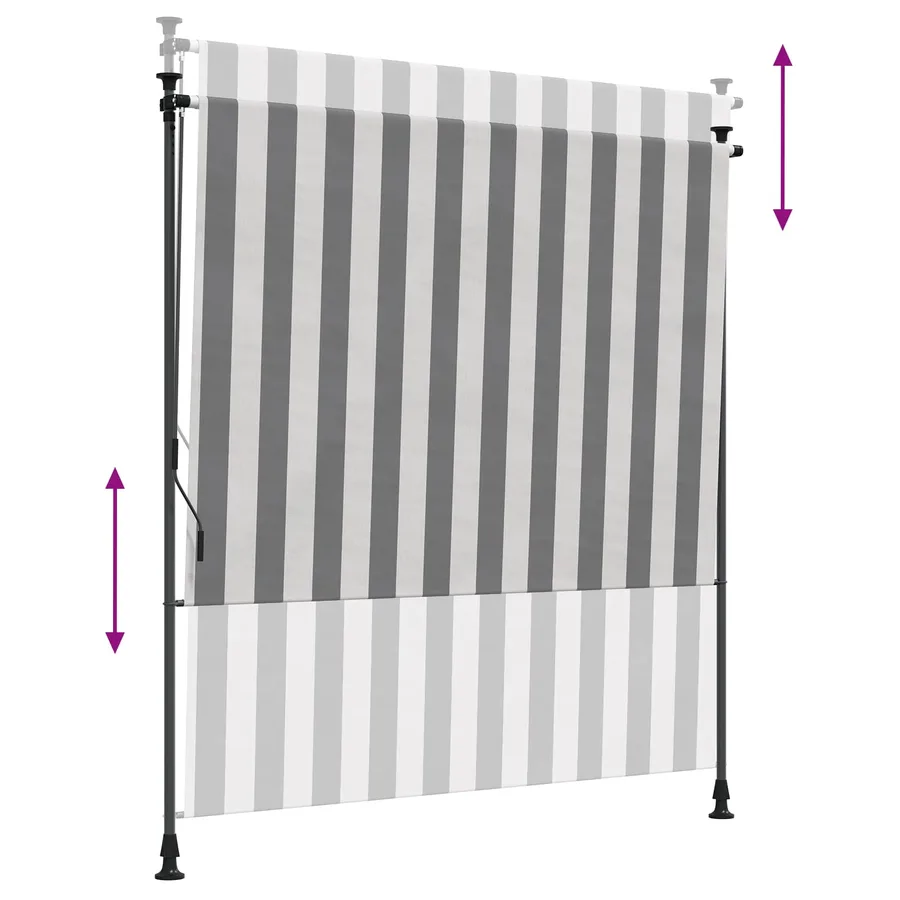 Store Roulant Extérieur Anthracite et blanc 120 x 270 cm - 6