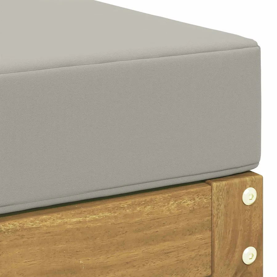 Pouf d'Extérieur Polyester Blanc - 5