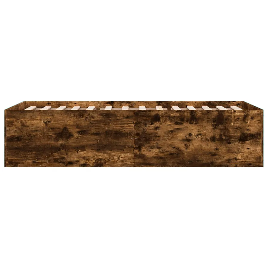 Cadre de lit au sol Chêne fumé 80 x 200 cm Bois d'ingénierie - 5