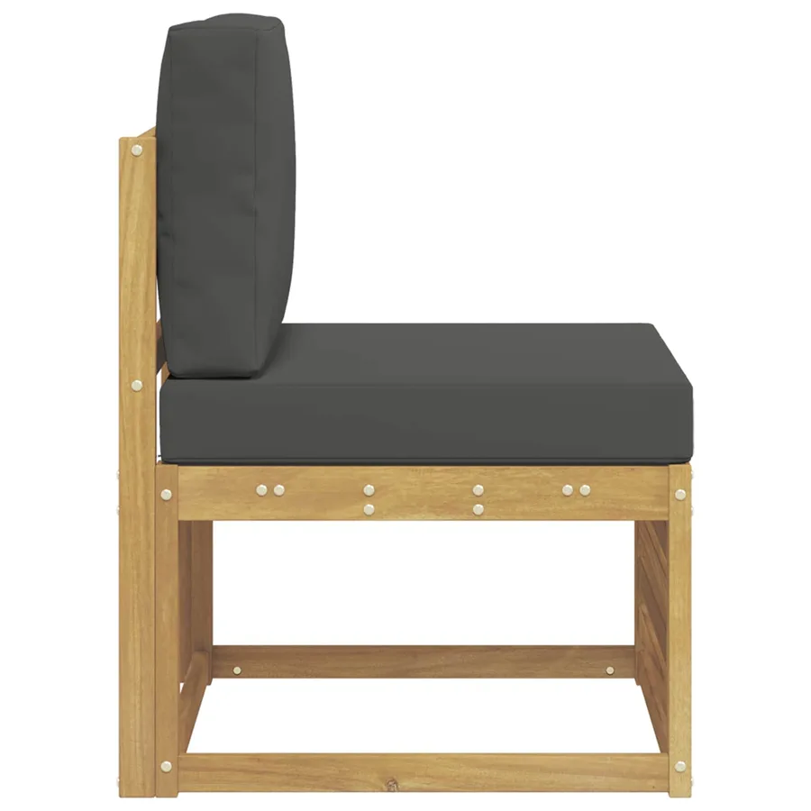Sofa de milieu extérieur Bois d'Acacia Massif Blanc - 4